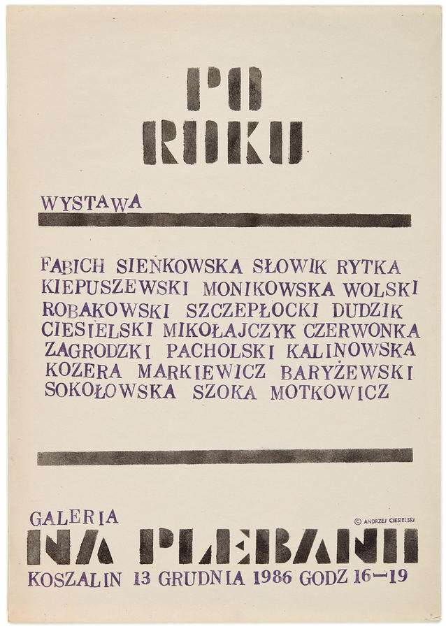 Plakat do wystawy &bdquo;Po roku&rdquo;