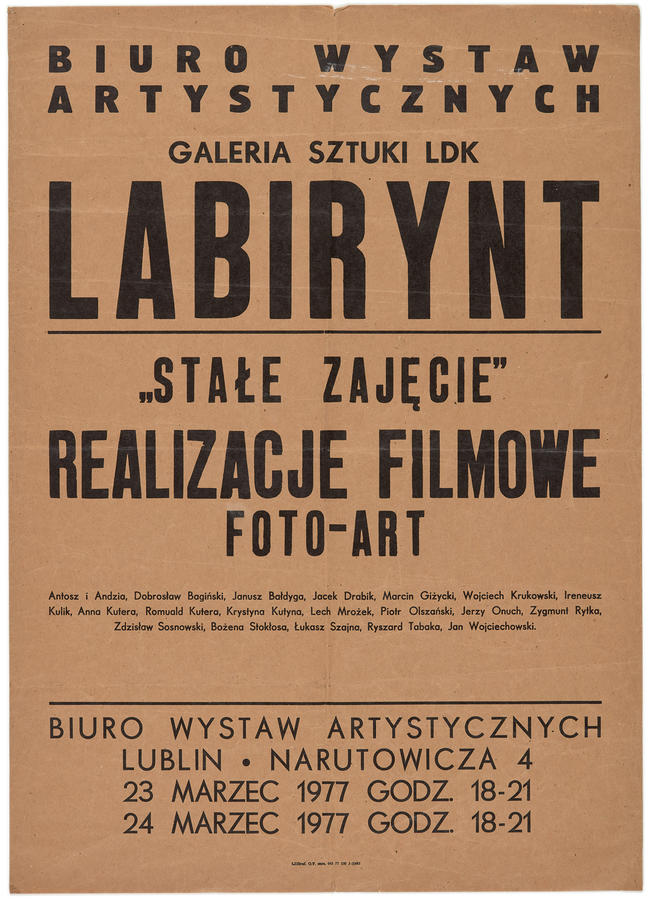 Plakat &bdquo;Stałe zajęcie&rdquo;, realizacje filmowe Foto-Art.