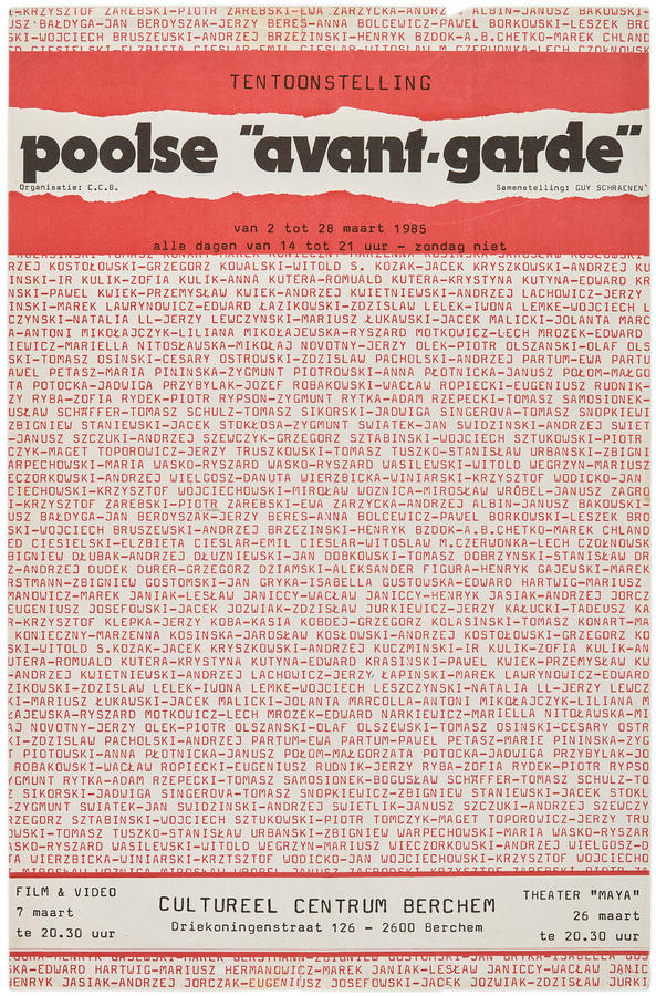 Plakat do wystawy &bdquo;Poolse avant-garde&rdquo; (Polska awangarda)