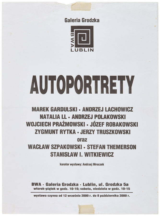 Plakat do wystawy &bdquo;Autoportrety&rdquo;