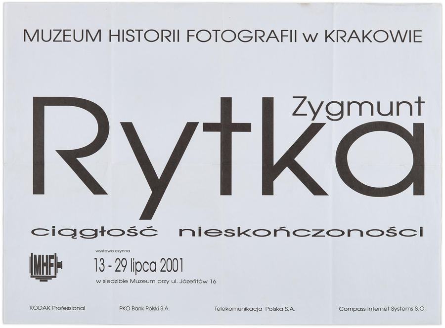 Plakat do wystawy Zygmunta Rytki &bdquo;Ciągłość nieskończoności&rdquo;