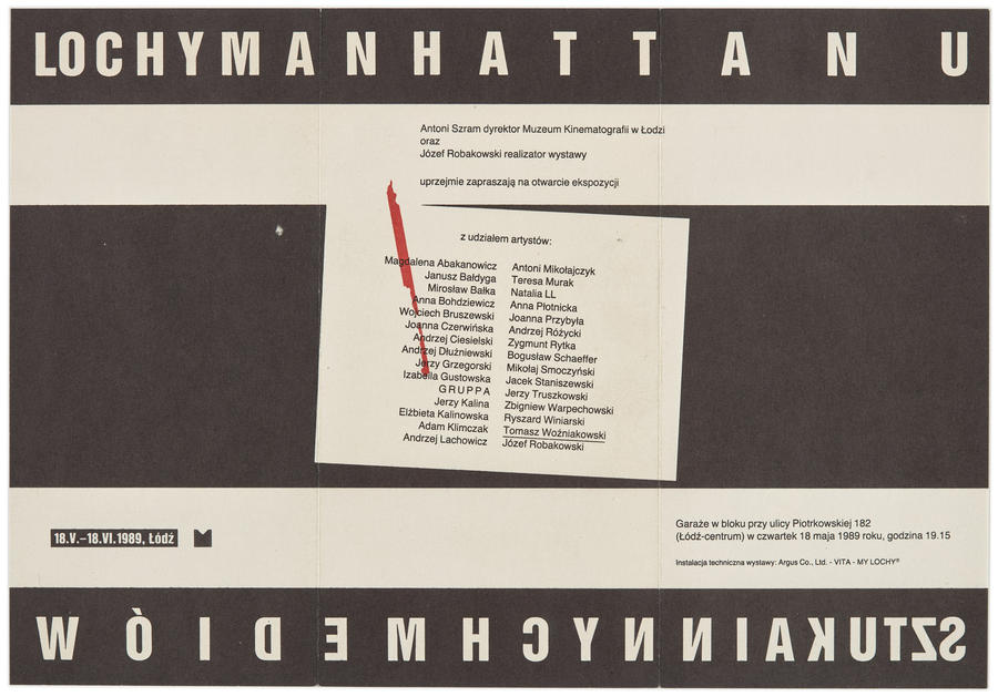 Zaproszenie na otwarcie ekspozycji &bdquo;Lochy Manhattanu, czyli sztuka innych medi&oacute;w&rdquo; J&oacute;zefa Robakowskiego