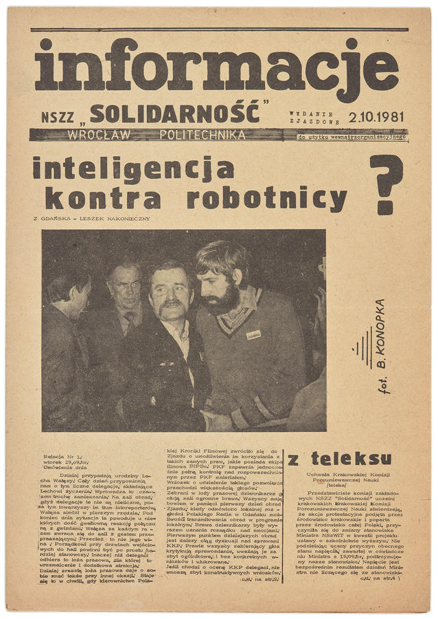 Wydanie zjazdowe publikacji Informacje NSZZ Solidarność 