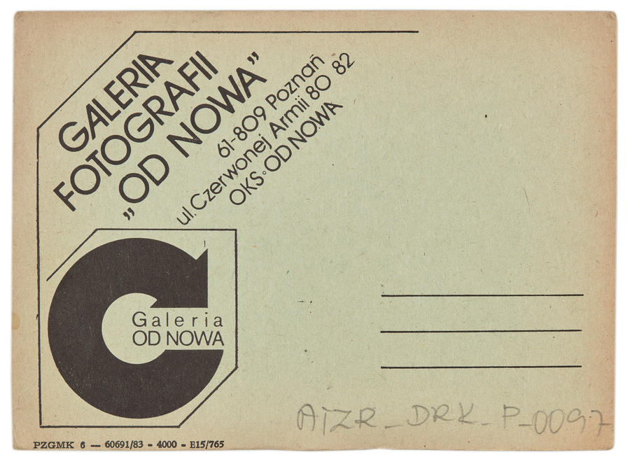 Zaproszenie na otwarcie wystawy fotograficznej Zygmunta Rytki pt. &bdquo;Ciągłość nieskończoności&rdquo; (rewers)