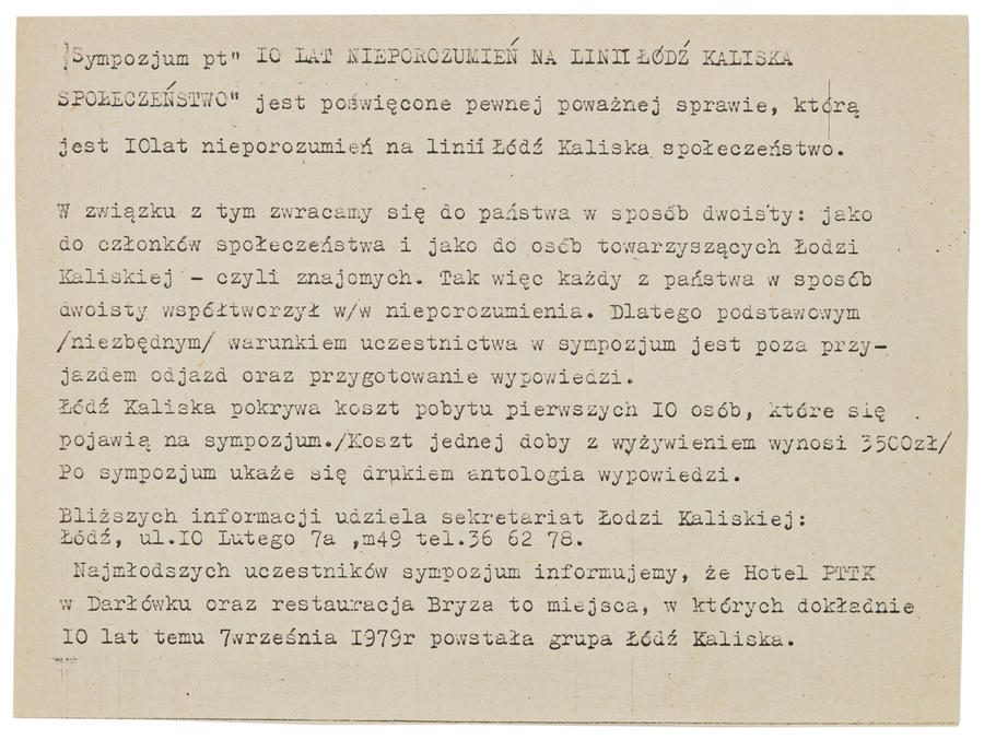 Zaproszenie na Sympozjum pt. &bdquo;10 lat nieporozumień na linii Ł&oacute;dź Kaliska społeczeństwo&rdquo;