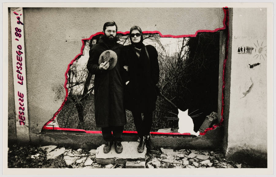 Karta pocztowa autorstwa Anny Beaty Bohdziewicz z życzeniami noworocznymi dla Zygmunta Rytki