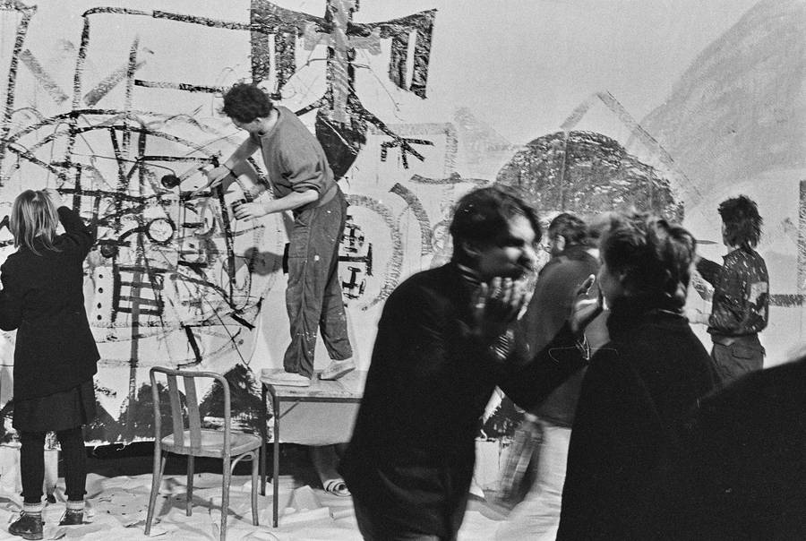 &bdquo;Wsp&oacute;lne malowanie&rdquo;, happening w Galerii Stodoła, Warszawa, 1986