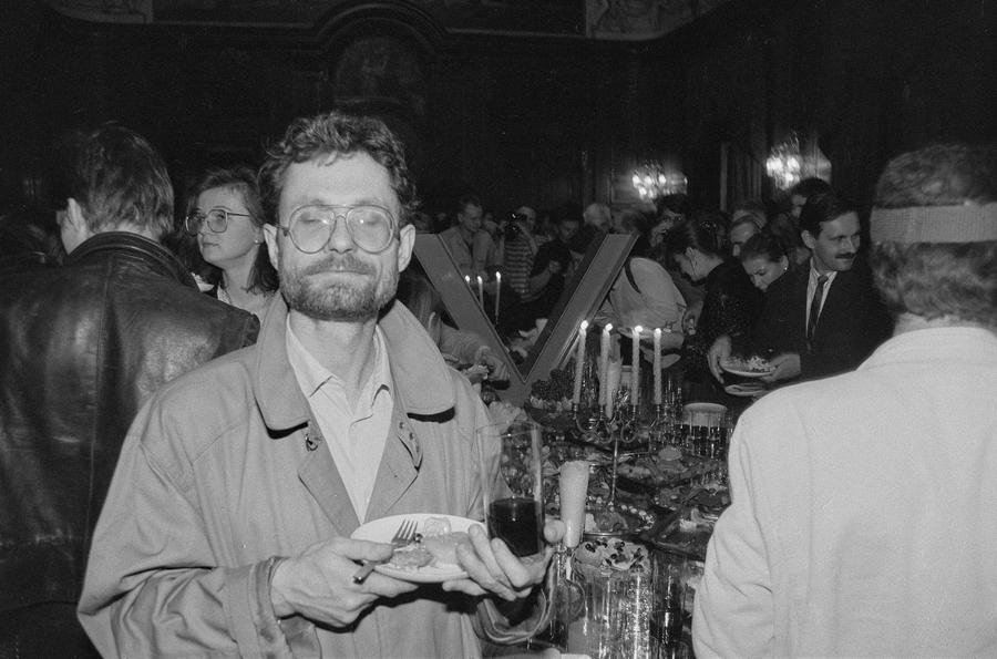 Wystawa &bdquo;Konstrukcja w procesie&rdquo; (otwarcie), Łódź, 1990
