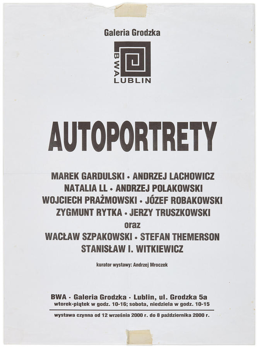 Plakat do wystawy &bdquo;Autoportrety&rdquo;