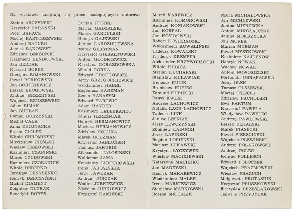 Invitation for the opening of the "Polish Contemporary Artistic Photography" exhibition