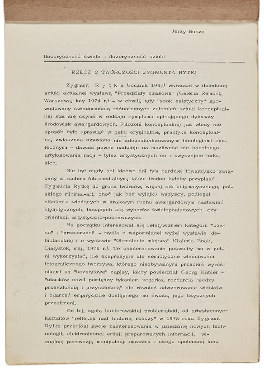Portfolio of Zygmunt Rytka