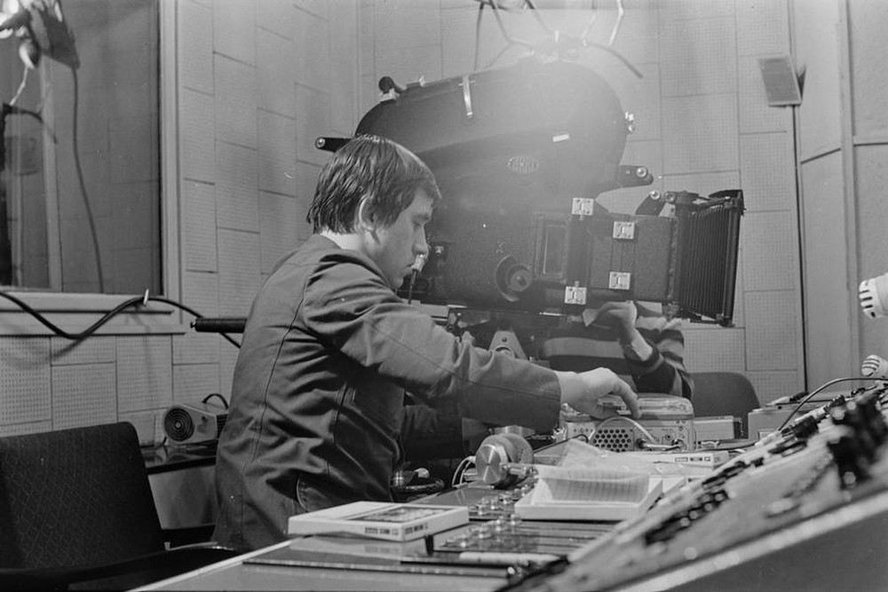 &bdquo;Żywa galeria&rdquo;, dykusja w Wytw&oacute;rni Film&oacute;w Oświatowych, Ł&oacute;dź, ok. 1974