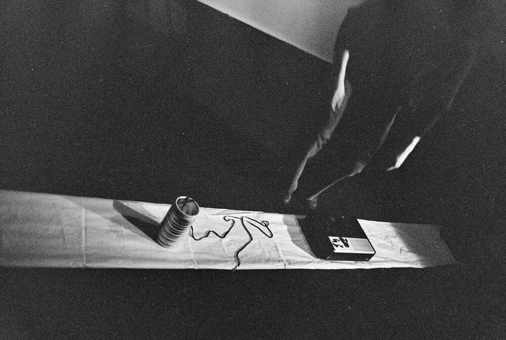Krzysztof Zarębski, performance of "Ambush", Repassage Gallery, Warsaw, 1974