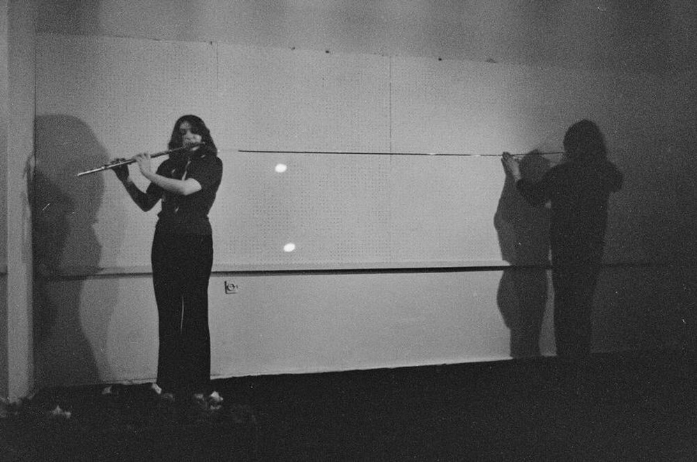 Krzysztof Zarębski, performance of "Ambush", Repassage Gallery, Warsaw, 1974