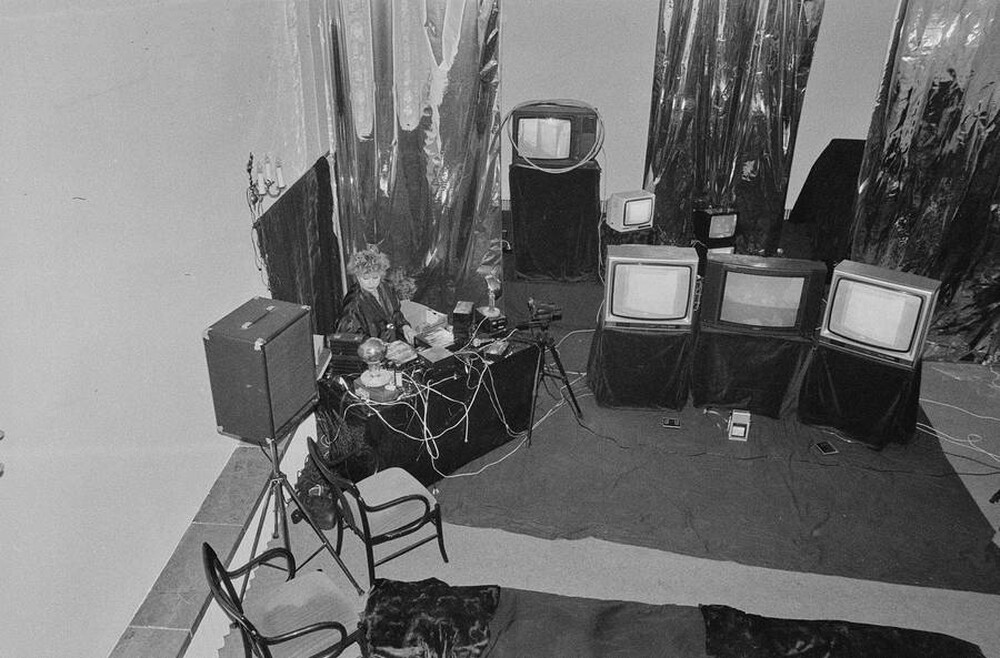 Jolanta Lothe, Piotr Lachman, "Act-ress II" (rehearsals), SPAM, Warsaw, 1989