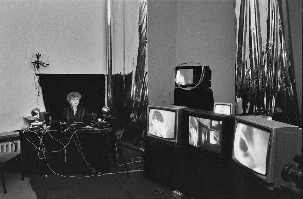 Jolanta Lothe, Piotr Lachman, "Act-ress II" (rehearsals), SPAM, Warsaw, 1989