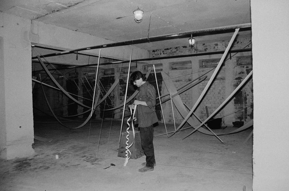 Manhattan Dungeons, or the Art of Other Media exhibition, garages, Ł&oacute;dź, 1989