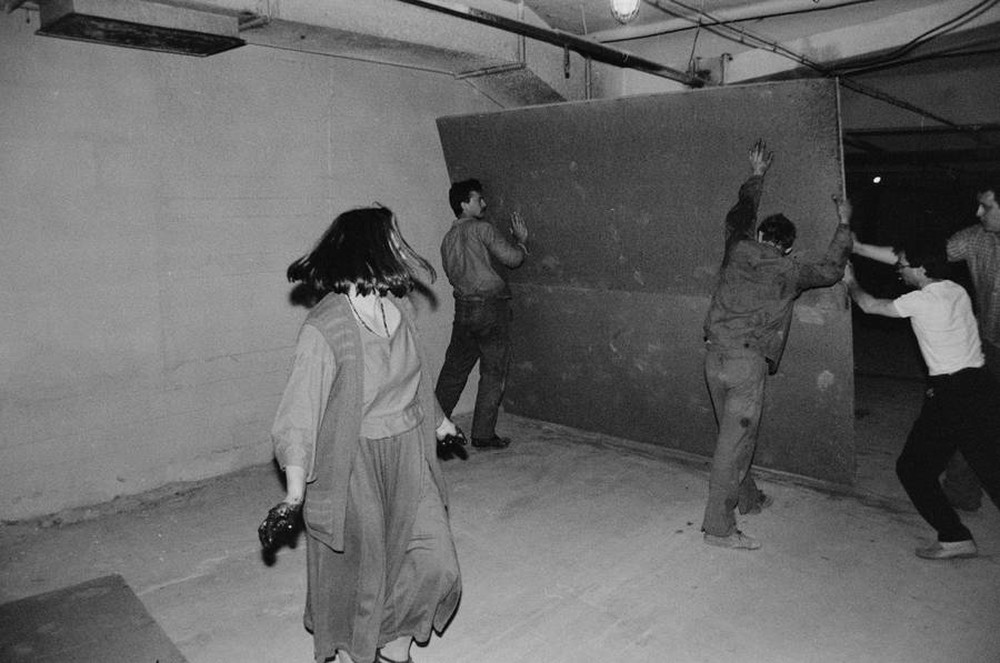Manhattan Dungeons, or the Art of Other Media exhibition, garages, Ł&oacute;dź, 1989