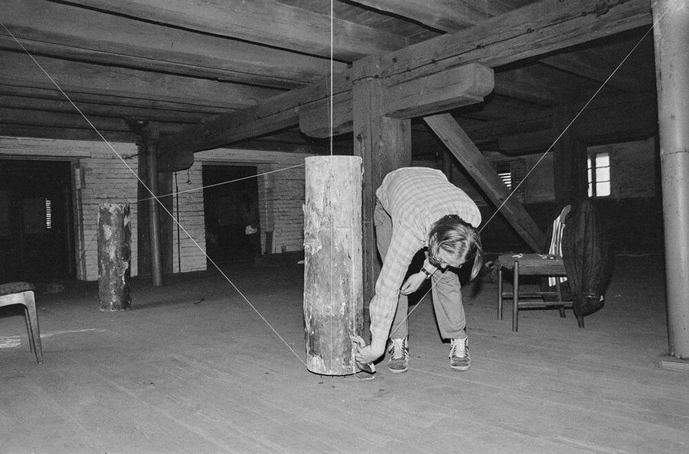 Plein-air "Work Offered", Karlino, 1987