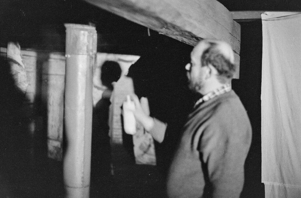 Plein-air "Work Offered", Karlino, 1987