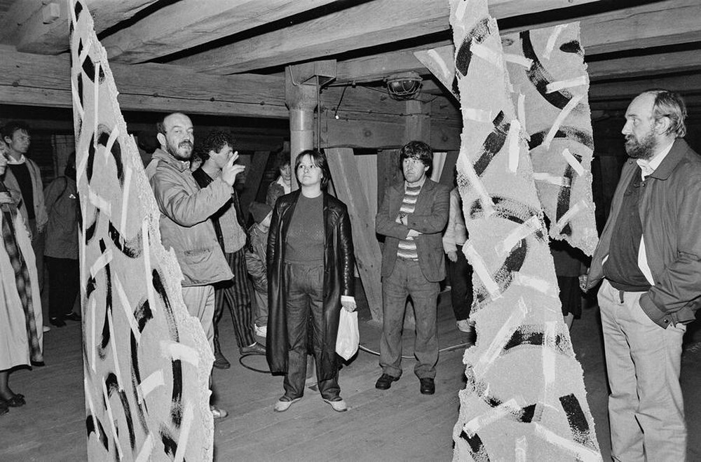 Plein-air "Work Offered", Karlino, 1987