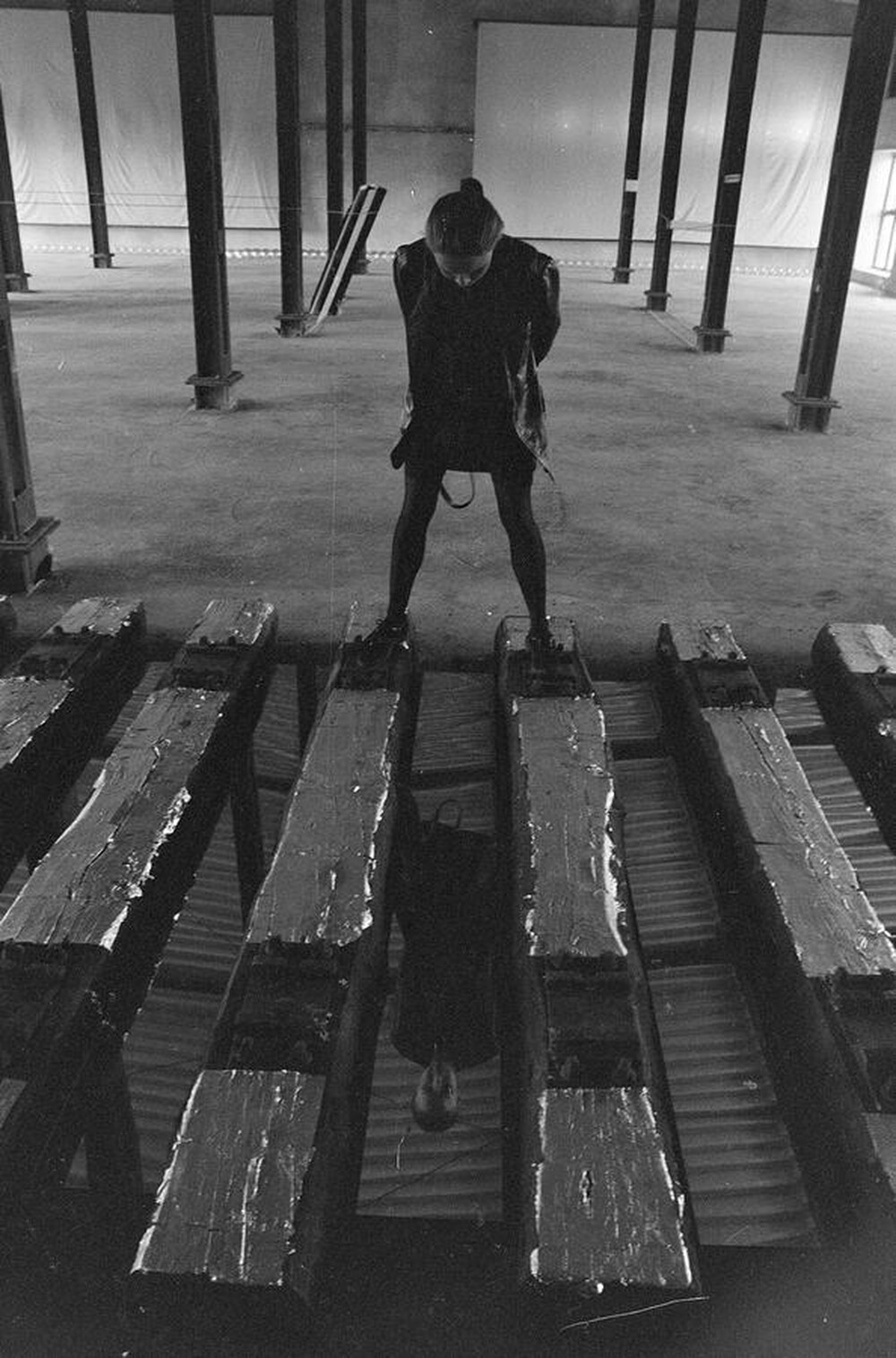 Exhibition "Construction in Process" (documentation), Ł&oacute;dź, 1990