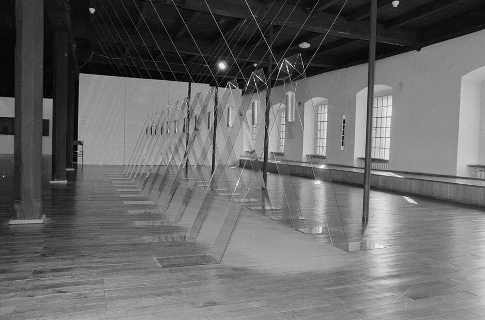 Exhibition "Construction in Process" (documentation), Ł&oacute;dź, 1990