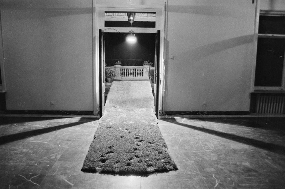 Exhibition "Construction in Process" (opening), Ł&oacute;dź, 1990
