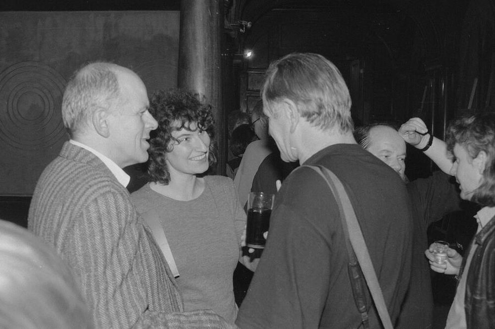 Exhibition "Construction in Process" (opening), Ł&oacute;dź, 1990