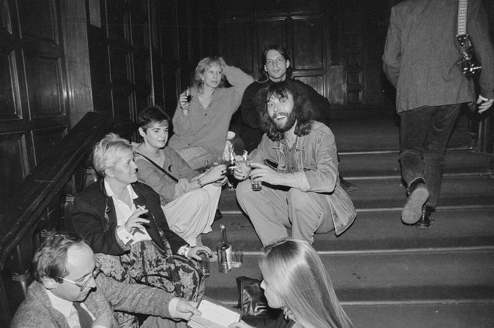 Exhibition "Construction in Process" (opening), Ł&oacute;dź, 1990