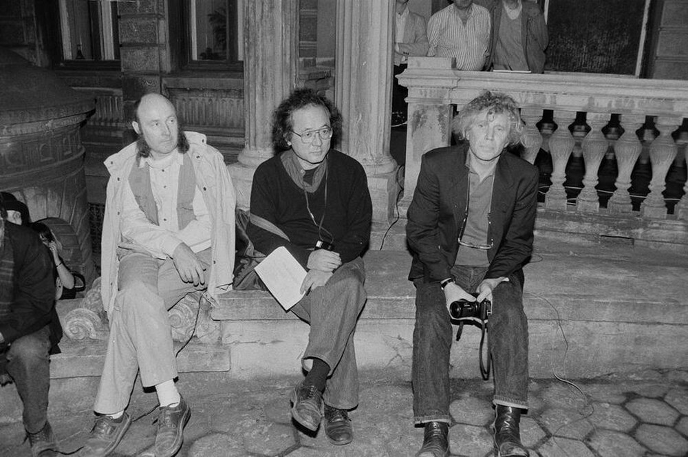 Exhibition "Construction in Process" (opening), Ł&oacute;dź, 1990
