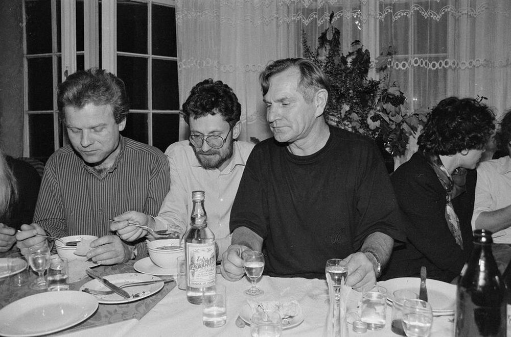 Wystawa &bdquo;Konstrukcja w procesie&rdquo; (otwarcie), Łódź, 1990