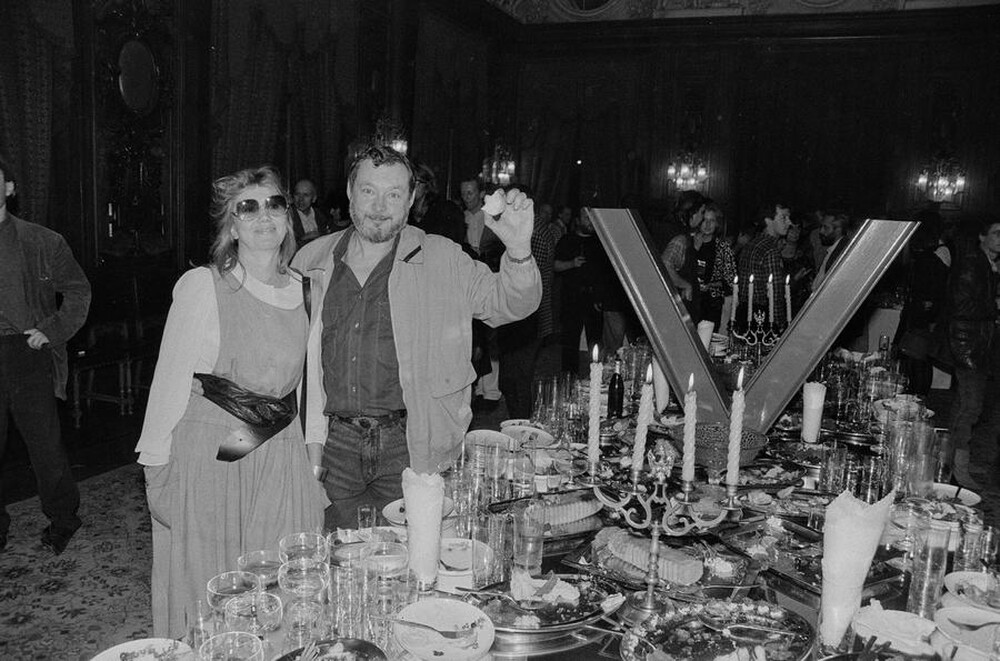 Exhibition "Construction in Process" (opening), Ł&oacute;dź, 1990