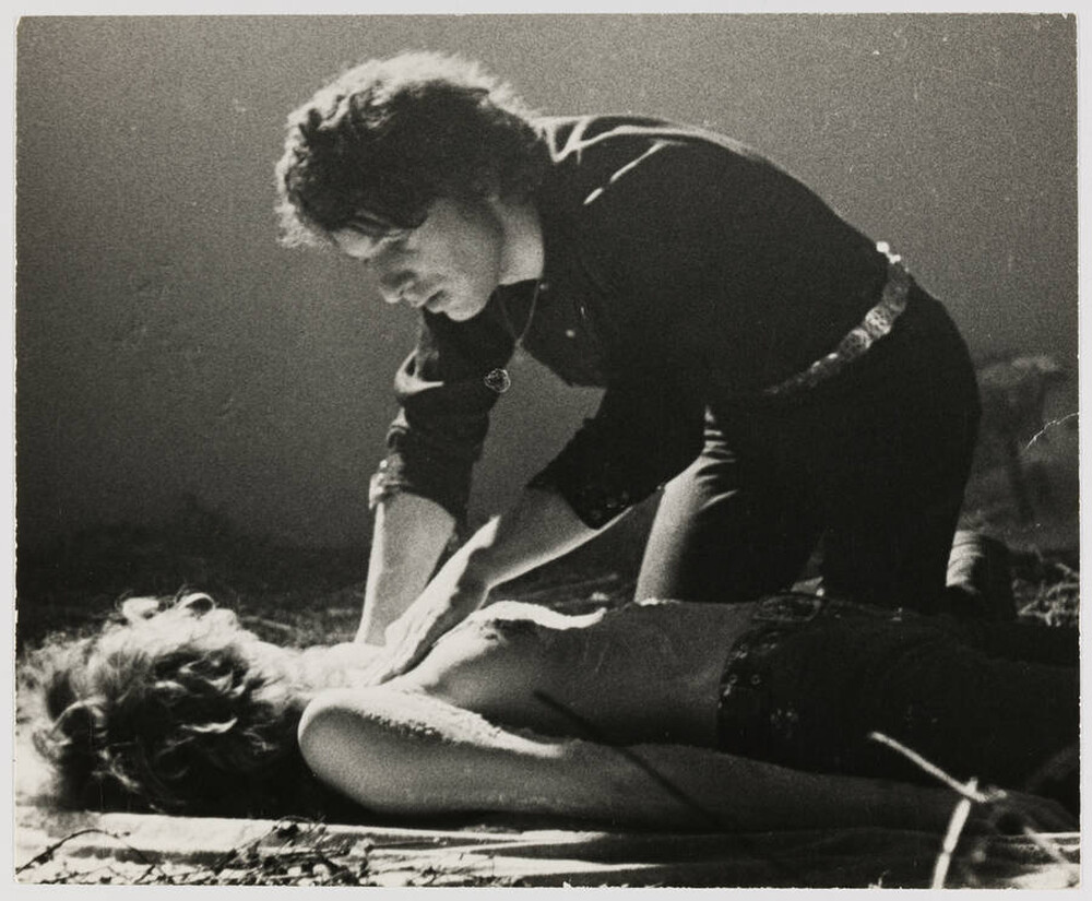 Krzysztof Zarębski, performans &bdquo;Kwiaty&rdquo;, Liga Kobiet, Warszawa, 1971