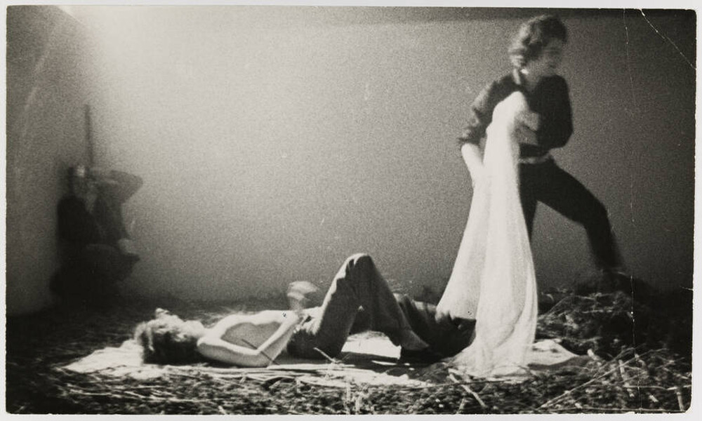 Krzysztof Zarębski, performance of "Flowers", Women's League Club, Warsaw, 1971