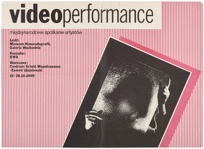 Poster advertising the Videoperformance international artists' meeting