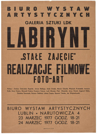 Poster "Permanent Position", Photo-Art film productions