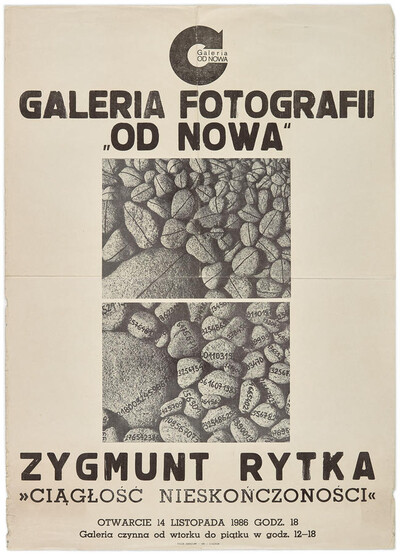 Poster for Zygmunt Rytka's exhibition "Continual Infinity"