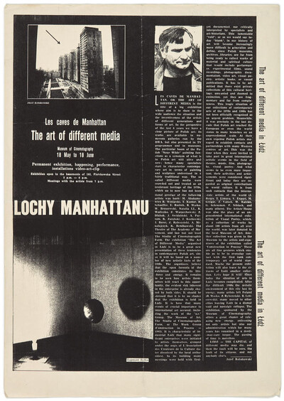 Information about J&oacute;zef Robakowski's artistic event "The Dungeons of Manhattan"