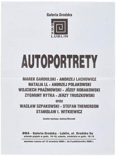 Poster for the exhibition "Self-portraits" 