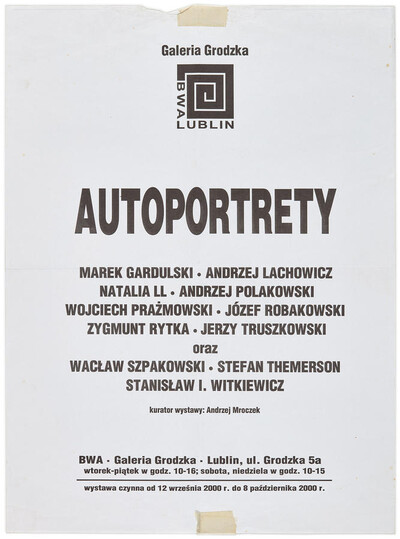 Poster for the exhibition "Self-portraits"