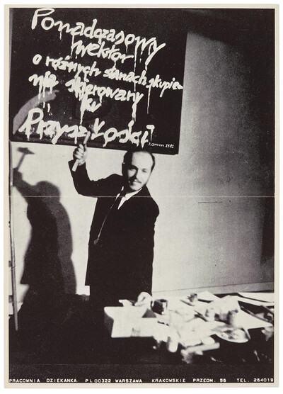 Plakat do wydarzenia &bdquo;Ponadczasowy wektor o r&oacute;żnych stanach skupienia skierowany ku przyszłości&rdquo;