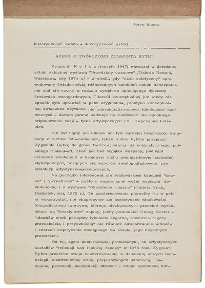 Portfolio of Zygmunt Rytka