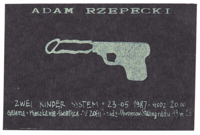 Invitation to Adam Rzepecki's exhibition "Zwei Kinder System