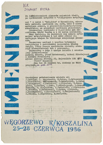 Invitation to the "Władek's Nameday" plein-air event in Węgorzewo 