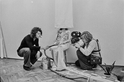 "Live Gallery", performance by Krzysztof Zarębski, c. 1974