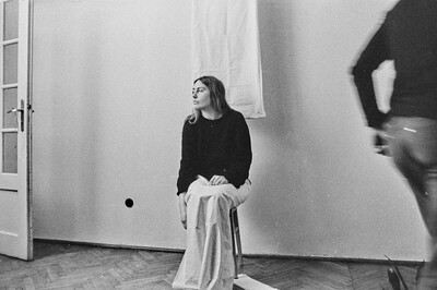"Live Gallery", performance by Krzysztof Zarębski, c. 1974