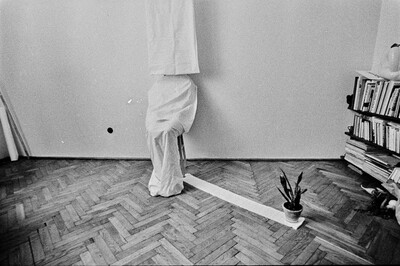 "Live Gallery", performance by Krzysztof Zarębski, c. 1974
