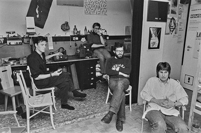 John P. Jacob in the studio of Zygmunt Rytka, Warsaw, 1986