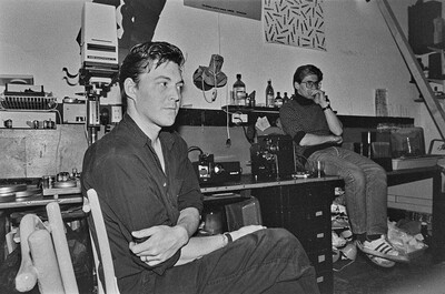John P. Jacob in the studio of Zygmunt Rytka, Warsaw, 1986